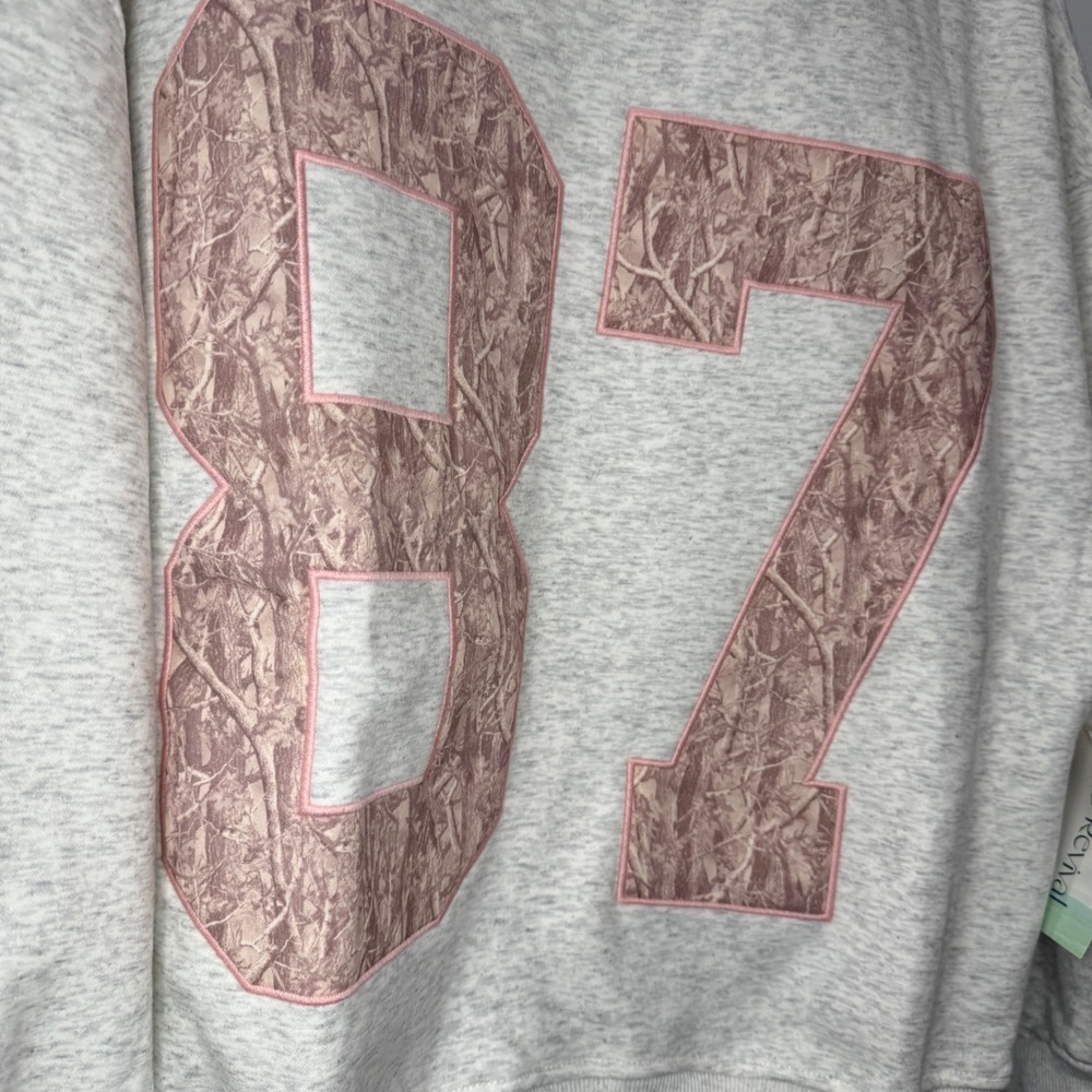 AS Revival Womens 87‎ Graphic Sweatshirt Light Heather Grey Size XS NWT - Picture 5 of 7